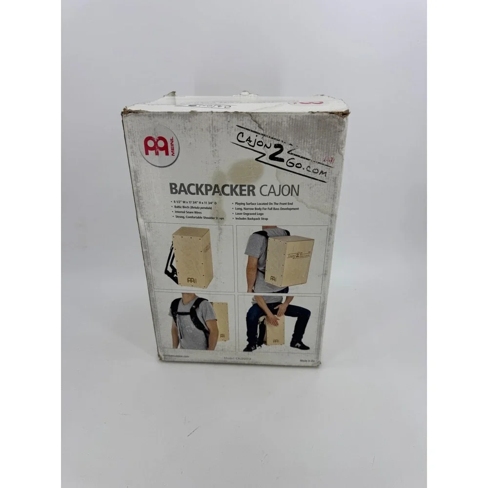 Cajon2go Meinl Backpacker Cajon - Natural Birch 8112 Wx 17 3/4